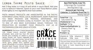 lemon thyme pesto sauce grace kitchen