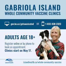 Maybe you would like to learn more about one of these? Covid 19 Vaccine Clinics On Gabriola Island Starting May 17 Ages 18 Gabriola Island Community Hall