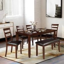 Three leaves (56 cm width x 1.17 m length). Brown Dining Room Sets Kitchen Dining Room Furniture The Home Depot