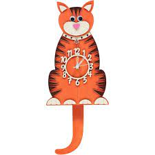 Ginger Cat Personalised Wooden Pendulum