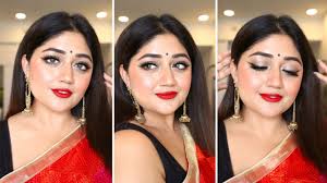 indian makeup tutorial clic red