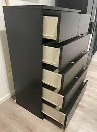 Ikea Malm Chest Of 6 Drawers Black