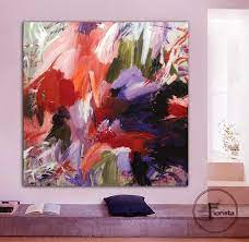 Large Abstract Colorful Canvas