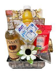 the quarantini vodka gift basket by