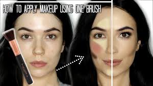 full face of makeup using one brush