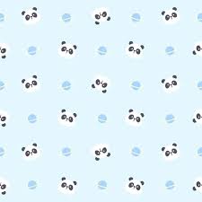 cute panda bear and planet seamless
