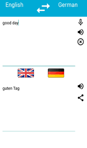 Short for ich wünsche einen guten tag! German English Translator Deutsch Englisch Ubersetzer Amazon De Apps Fur Android