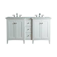 Some of the most reviewed products in bathroom vanities are the kohler poplin 60 in. Stufurhome 60 In White Undermount Double Sink Bathroom Vanity With Carrara White Natural Marble Top In The Bathroom Vanities With Tops Department At Lowes Com
