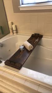 Wooden Bathtub Tray Caddy Relax Table