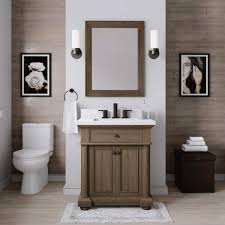 Light Oak Single Sink Bathroom Vanity