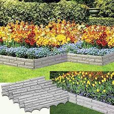 5pc faux stone garden border covers
