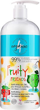 4organic fruity shower and bath gel for