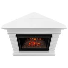 Wood Grand Corner Electric Fireplace