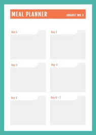 Meal Planning Template Create Your Own Meal Planner