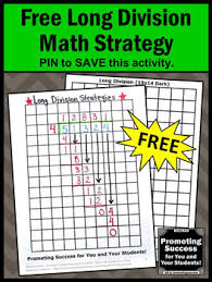 Free Long Division Graph Paper Long Division Strategies 4th 5th Grade Math