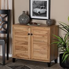 baxton studio coolidge modern and contemporary oak brown finished wood 2 door shoe storage cabinet