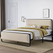 Allewie Queen Size Metal Bed Frame With