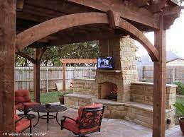 Outdoor Fireplace Diy Pergola