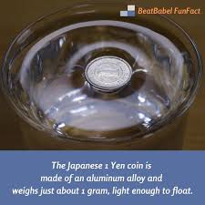 yen coin is made of an aluminum alloy