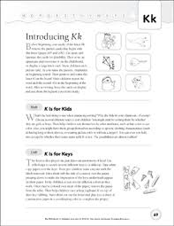 alphabet lesson letter kk printable