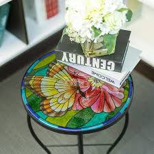 Mumtop Round Erfly Side Table Glass