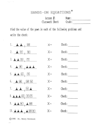 Balancing Scales Worksheet