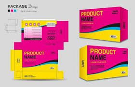 cosmetic packaging box template vector