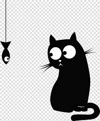 black cat kitten cute cat transpa