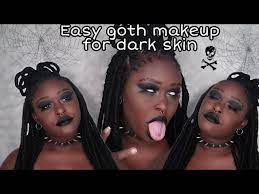 easy goth makeup tutorial for dark skin