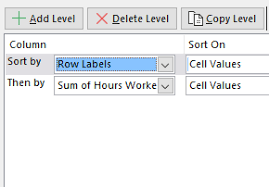 pivot table sort in excel how to sort