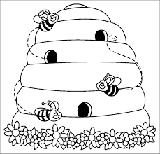 Whether it is spring or summer printable, this is fun at all seasons. Beehive Coloring Page Coloringbay