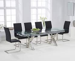 Extendable Glass Dining Table And