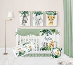 Crib Bedding Set Boy Safari Nursery