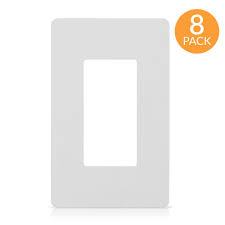 Faith 1 Gang Decorator Screwless Wall Plate Gfci Outlet Rocker Light Switch Cover Single Gang White 8 Pack Swp1 Wh 08 The Home Depot