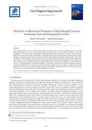 Pdf The Study Of Mechanical Properties Of High Strength