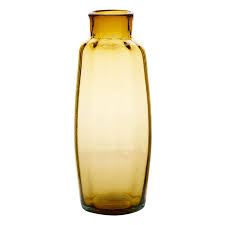 Honeybloom Tall Amber Glass Vase 14