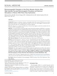 pdf electromyographic evaluation of