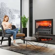 23 Electric Fireplace Log Set Heater W