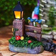 Light Up Miniature Garden Fence Lamp