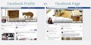 facebook page vs facebook profile