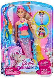 Details About Barbie Dreamtopia Rainbow Lights Mermaid Blonde Pink Hair Doll Toy Girls Play