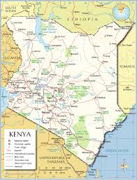 Map of kaiyang county area hotels: Political Map Of Kenya Nations Online Project