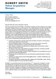 talent acquisition manager cover letter