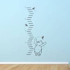 Classic Winnie The Pooh Growth Chart Vinyl Wall Decal