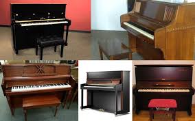 upright piano types sizes largest to