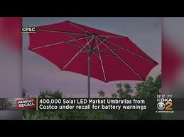 Costco Recalls Solar Umbrellas Due To