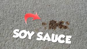 how to clean soy sauce stain from