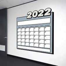 Dry Erase Laminated Vinyl Calendar