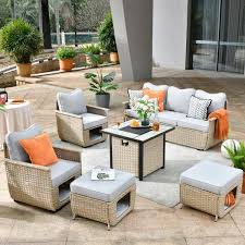 Hooowooo Sierra Beige 6 Piece Wicker