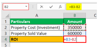 calculate roi in excel